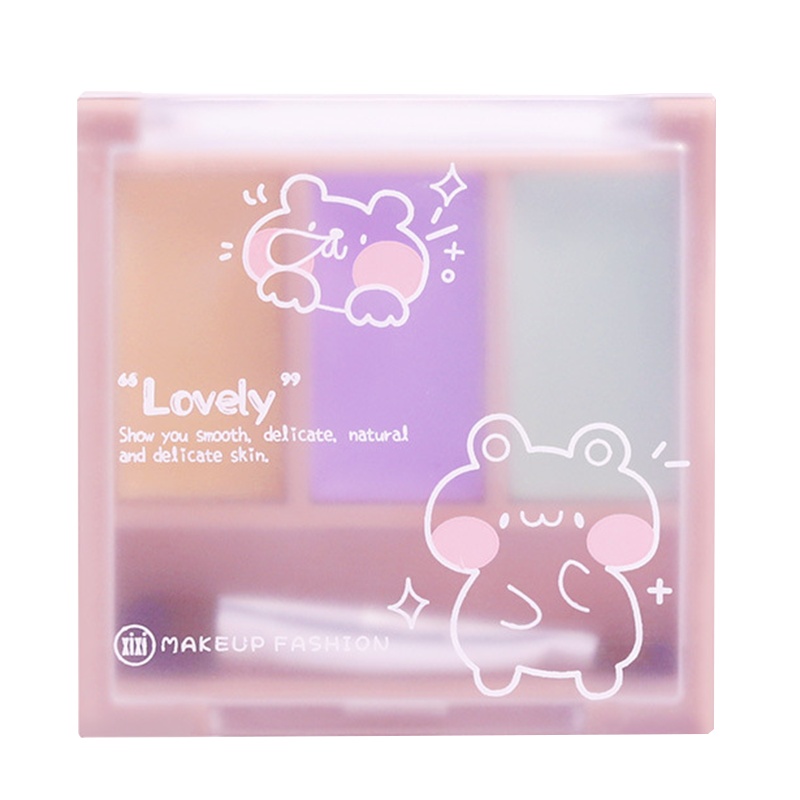 XIXI三色遮瑕膏 修饰遮盖痘印黑眼圈均匀肤色质地水润一盘多功能