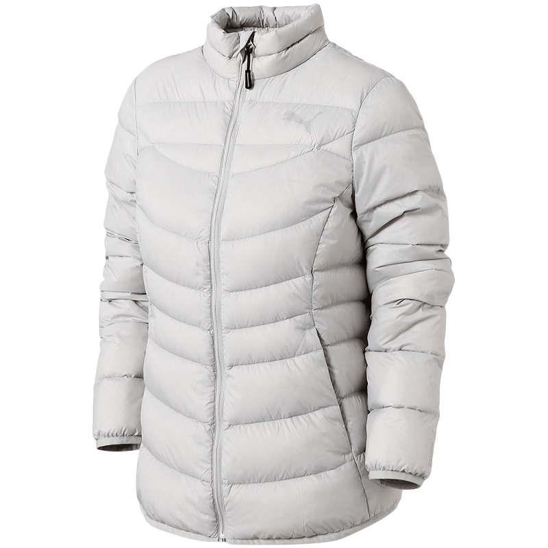 彪马PUMA女装运动休闲羽绒服 冬季保暖运动服 594629 浅灰色 L