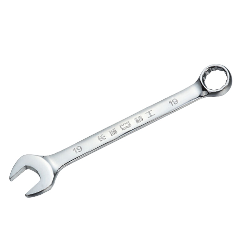 长城(THE GREAT WALL)公制平板镜抛两用扳手 一头开口一头梅花两用扳手 开口花形扳手 10mm