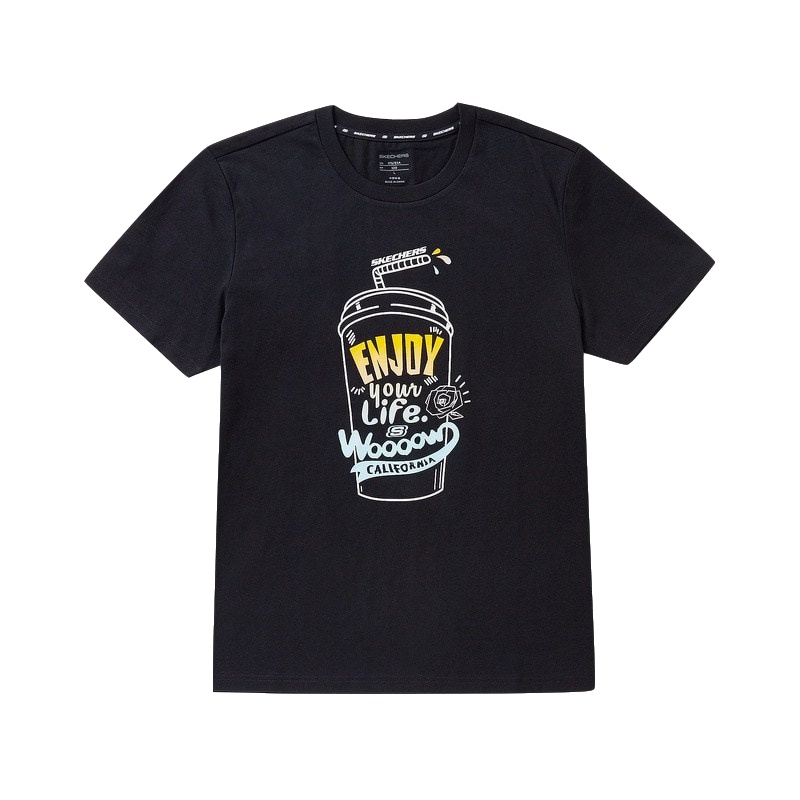 Skechers斯凯奇 针织短袖T恤衫男 SMLC219M005