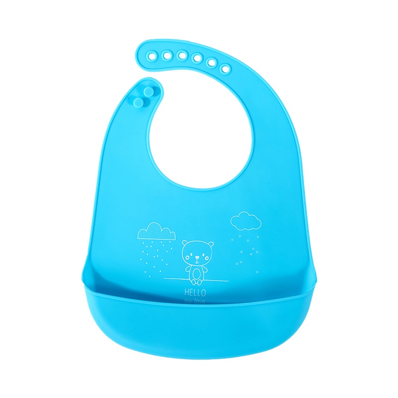 英国硅胶围兜宝宝食饭兜超软立体防水大号婴儿喂食围嘴柔软吃饭兜