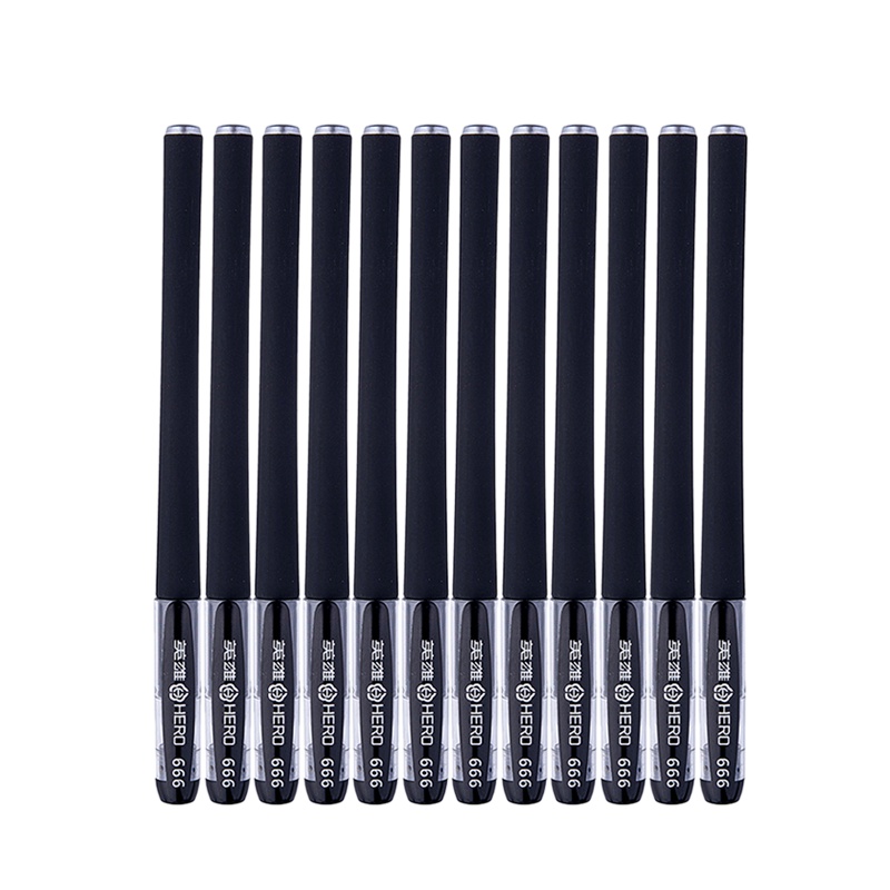 英雄(HERO)中性笔 668商务通用签字笔12支装