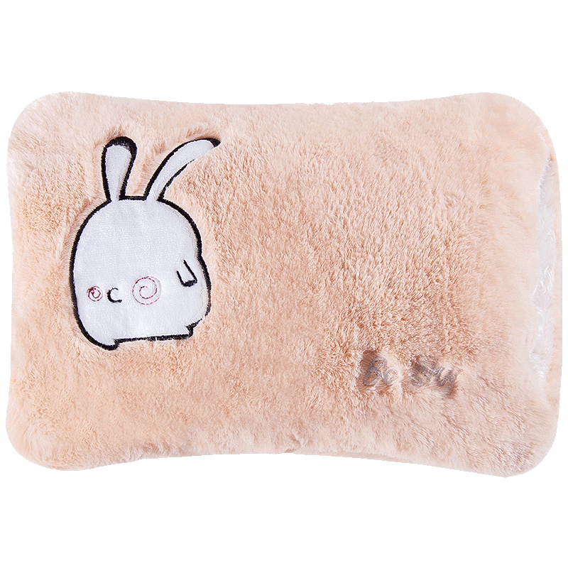 彩虹(RAINBOW)电热暖手宝插电式暖水袋可爱兔毛绒暖宝宝充电式热水袋安全防爆暖脚炉电暖器官方旗舰店正品329-TK