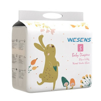 wesens卫神 纸尿裤 【S码】 疯狂 动物迷 纸尿裤婴儿尿不湿轻薄夏季干爽透气非纸尿片 纸尿裤30片装- 4-8kg
