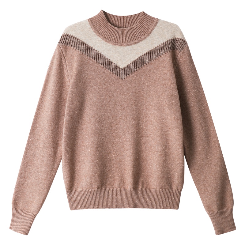 OSA欧莎半高领针织打底衫内搭上衣女秋冬2021年新款慵懒外穿毛衣