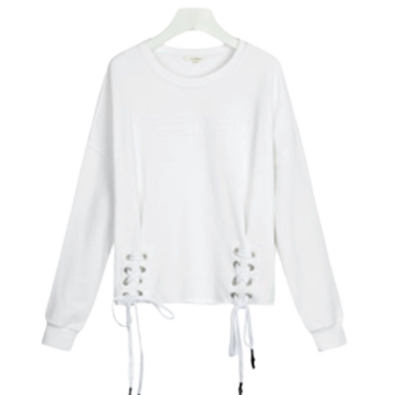 【专柜同款】拉贝缇韩版宽松卫衣女秋冬短款圆领套头cec外套嘻哈潮ins60007238