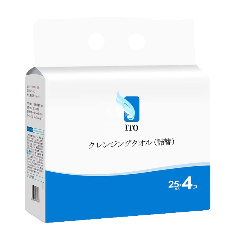 艾特柔 盒装洁面巾替换4乘25抽
