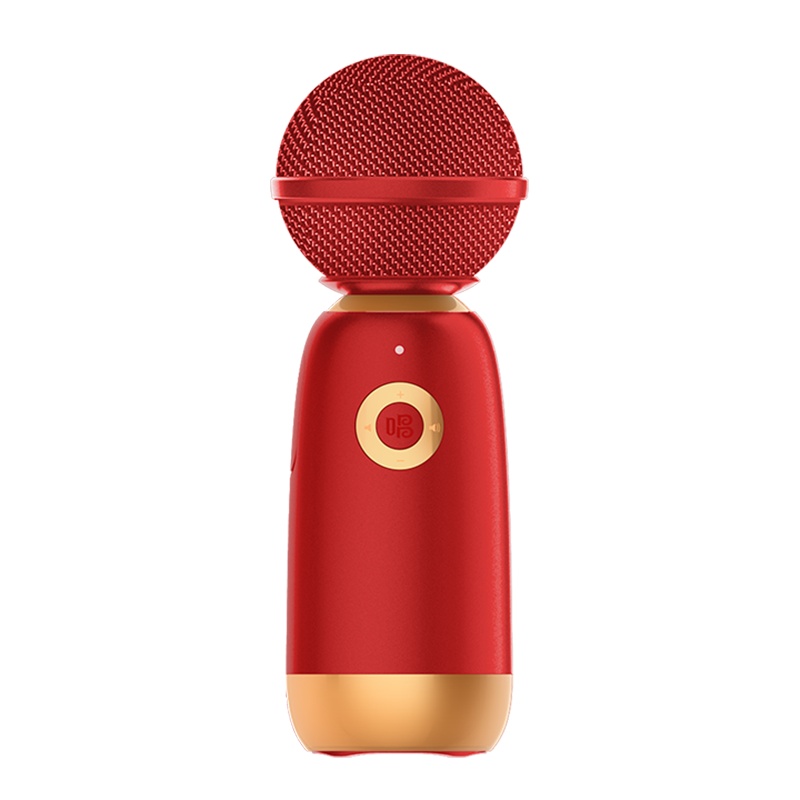 唱吧K歌宝精灵麦克风Q3火烈鸟红无线蓝牙麦克风话筒音响一体麦克风话筒k歌 全民K 歌麦克风