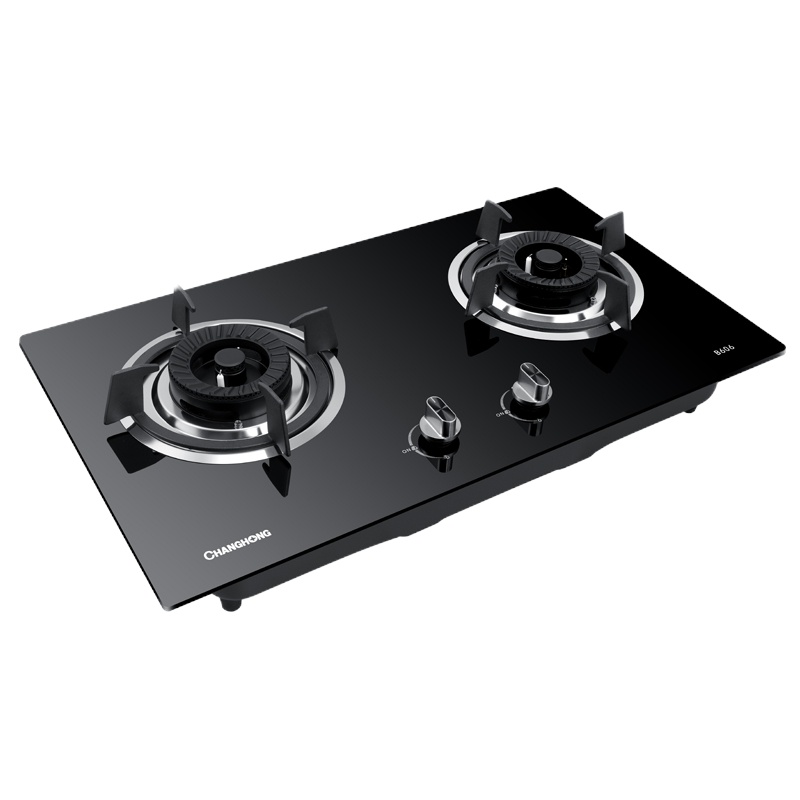 长虹 嵌入式燃气灶双灶台大火力灶具煤气炉具家用JZT-B606 天然气