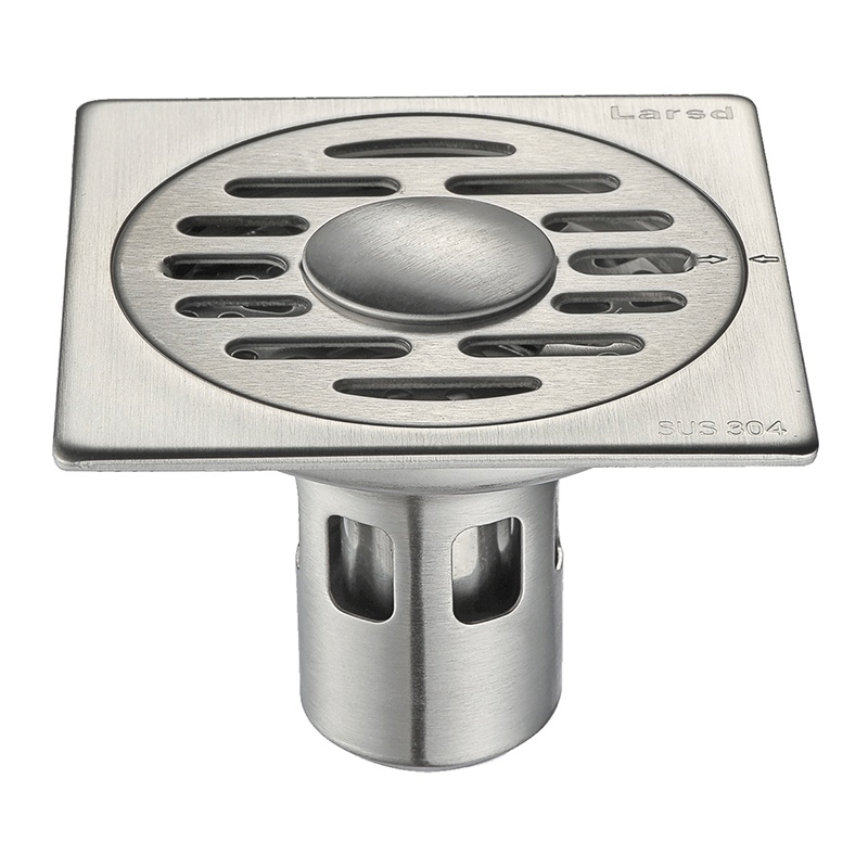 莱尔诗丹(Larsd) 地漏不锈钢 防臭地漏 加厚防堵 大流量淋浴地漏 8807A(浅水封)