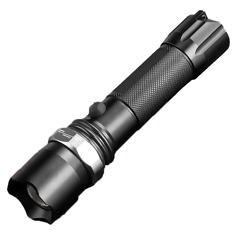 战兵卫 手电筒led强光远射小手电 充电户外照明迷你变焦多功能铝合金手电筒