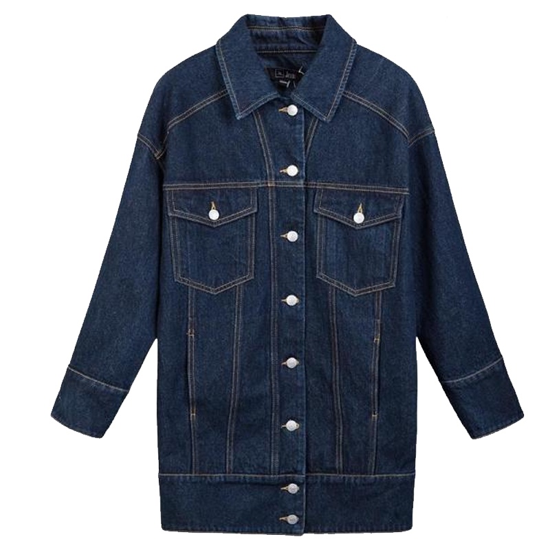 7.Modifier牛仔外套女装春季新款韩版学生宽松休闲中长款开衫夹克上衣潮70009627