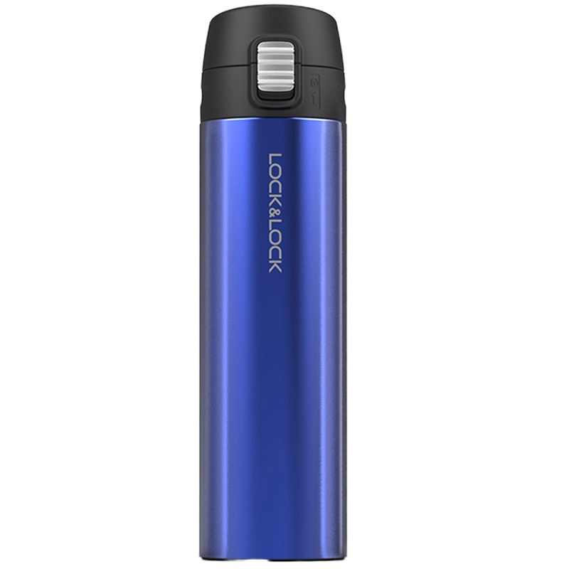 乐扣乐扣(lock&lock)缤纷弹跳盖马克杯蓝色390ML 保温杯 杯子 LHC3222BLU