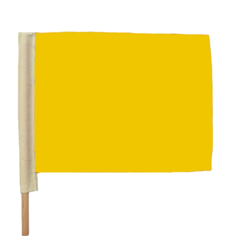 企购优品 鲁保 信号旗 铁路防护旗 黄旗 带木旗杆