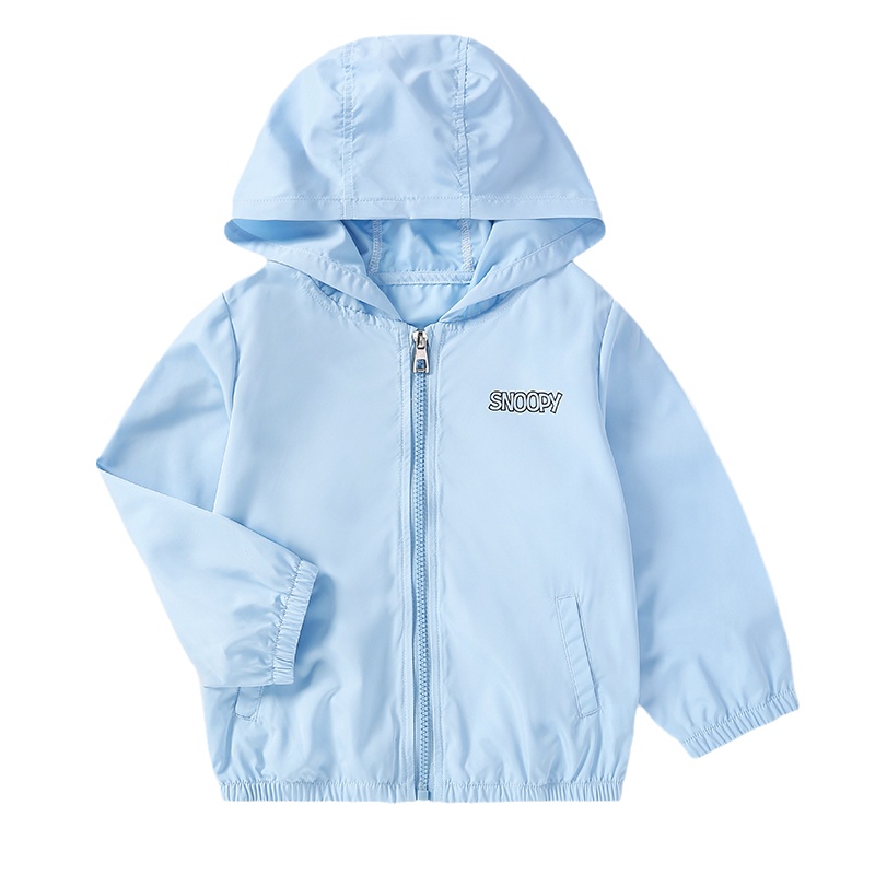 SNOOPY史努比男女童连帽开衫中小童防风透气洋气时尚潮梭织外套