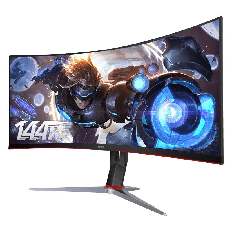 冠捷(AOC)34英寸带鱼屏 WQHD广色域144Hz HDR技术 G2钢炮 旋转升降21:9 电竞游戏曲面显示器 (CU34G2X )