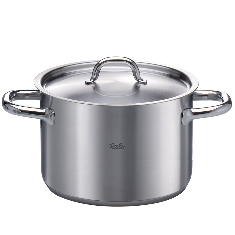 德国菲仕乐/Fissler 家庭系列20cm双耳汤锅不锈钢锅奶锅煮锅炖锅 304不锈钢防滴漏边缘电炉电磁炉电陶炉燃气炉