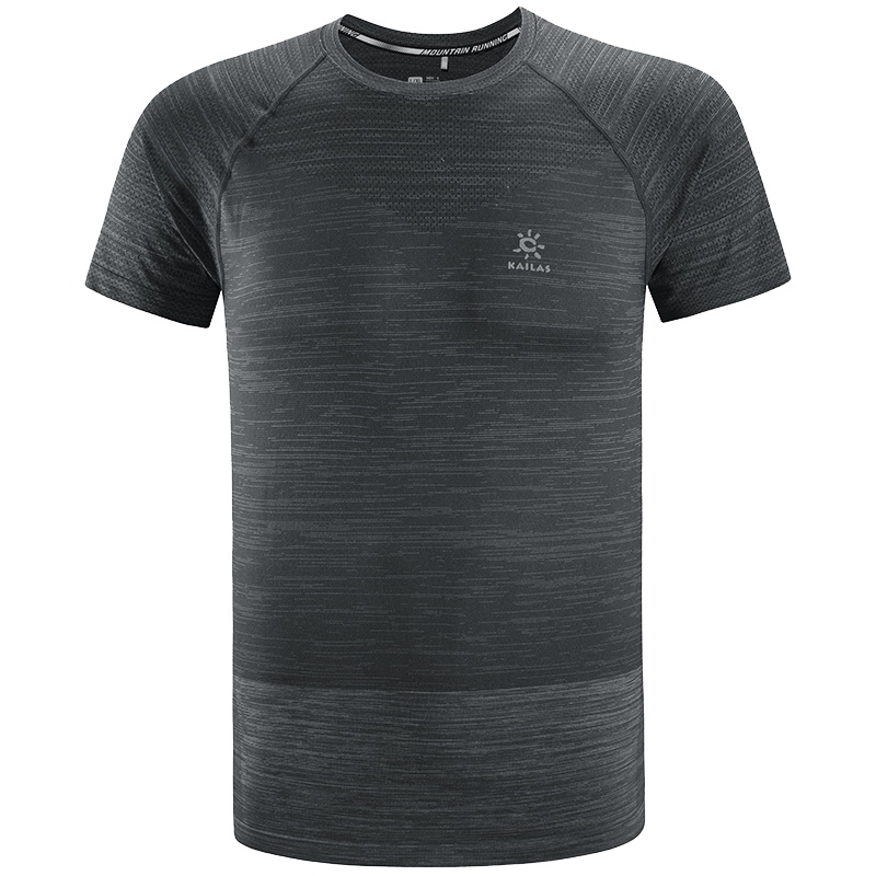 凯乐石户外运动男款风翼飞织弹力透气圆领速干短袖T恤夏