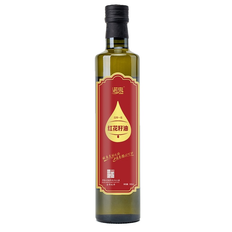 诺来 红花籽油500ml 物理压榨一级植物油食用油