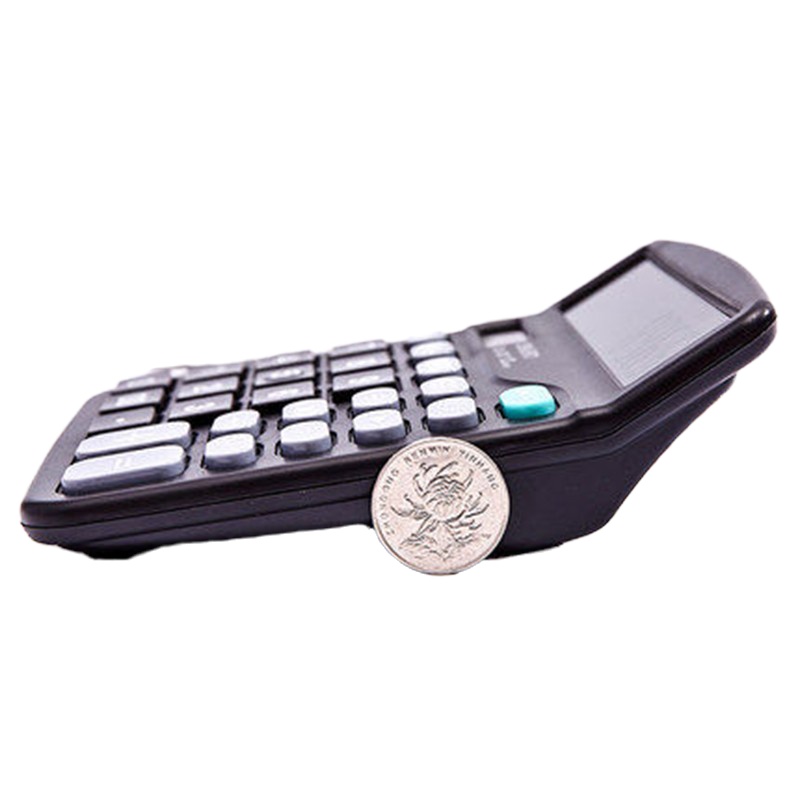 得力 双电源12位宽屏财务桌面计算器 经典款837ES