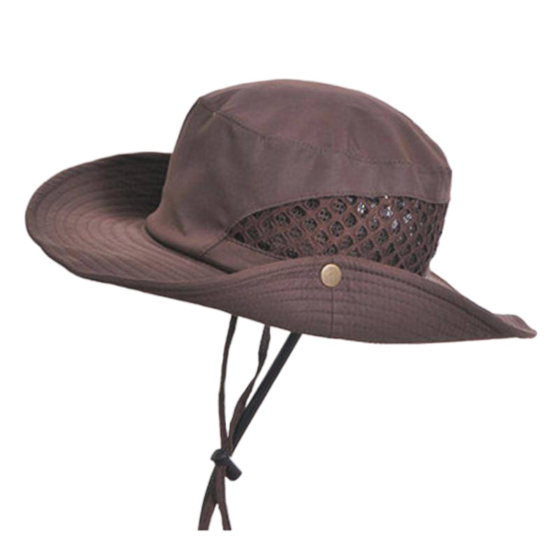 户外登山帽渔夫帽 棕红