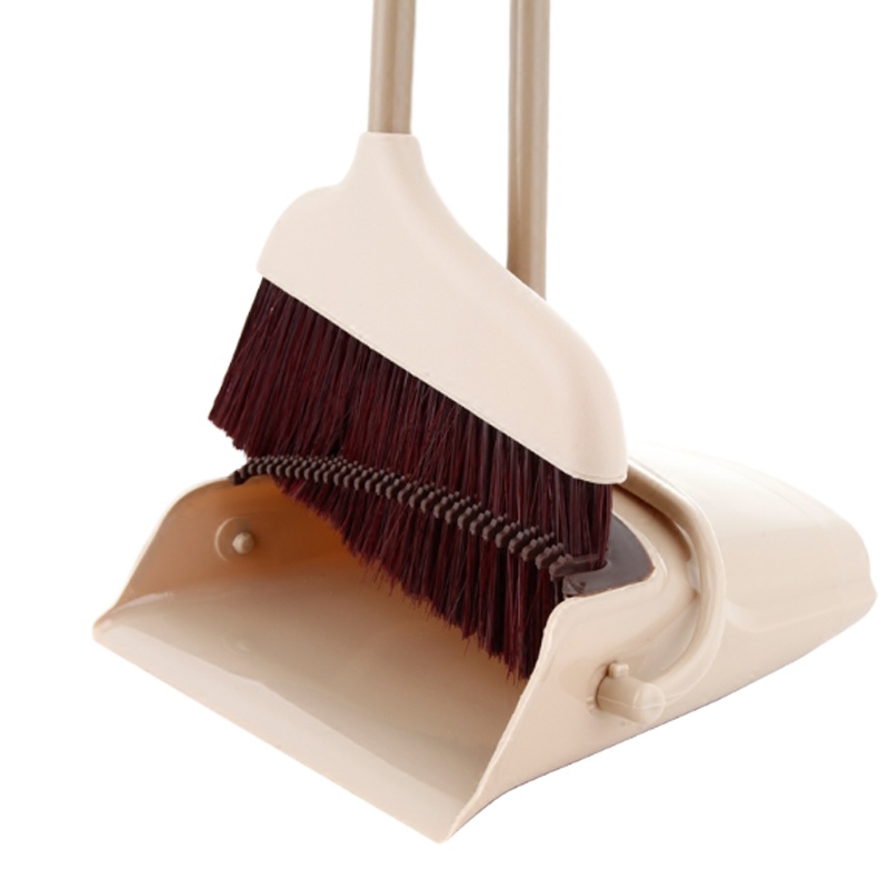 KBS太太乐 防风扫把簸箕套装组合 防风扫把套装 褐色