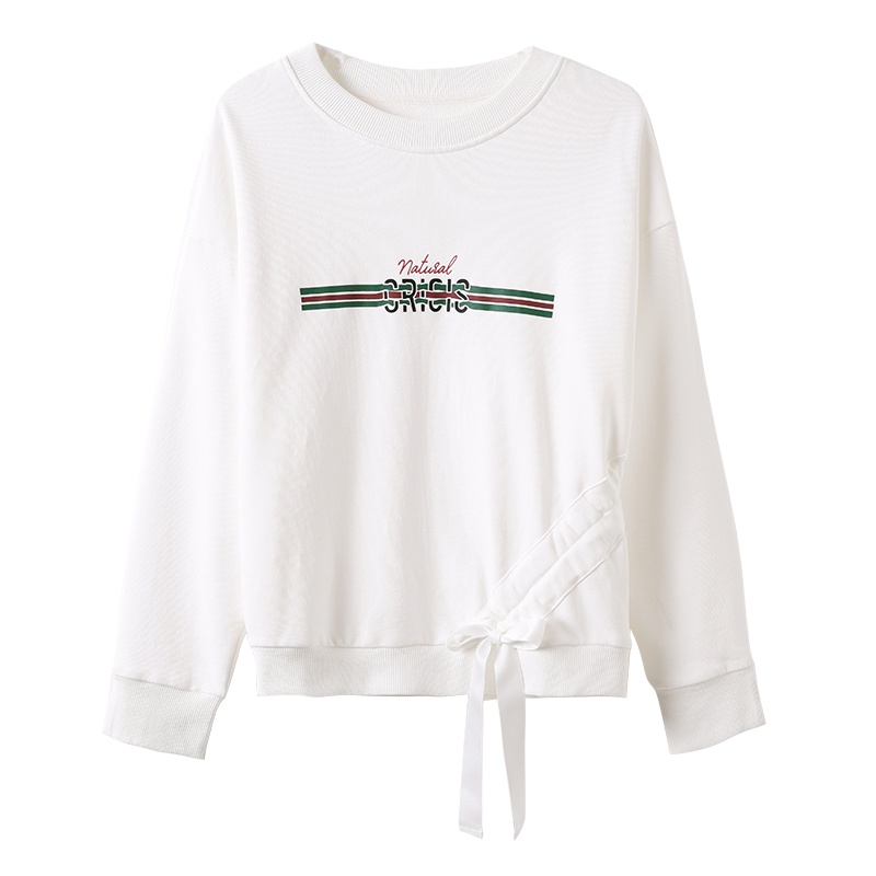 云上生活春装简约文艺韩版个性圆领套头女式卫衣