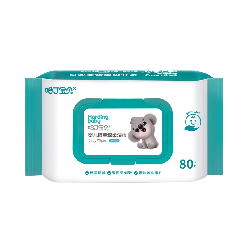 哈丁宝贝婴儿植萃绵柔湿巾80抽*5包