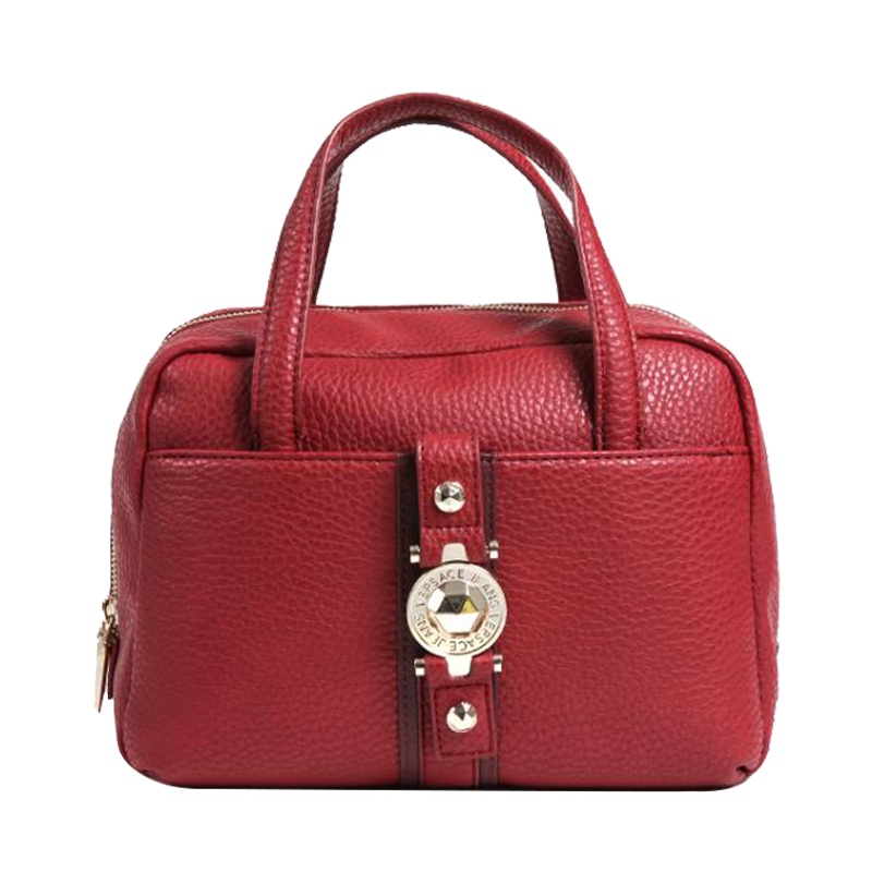 VERSACE JEANS 范思哲 奢侈品 女士红色聚酯纤维搭扣装饰手提包E1VSBBF6 70711 331 特价