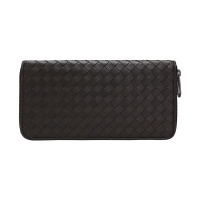 BOTTEGA VENETA 宝缇嘉 BV 男士编织牛皮拉链钱包