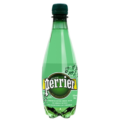 巴黎水(perrier)气泡矿泉水 原味天然矿泉水 500ml*4瓶装(塑料瓶)