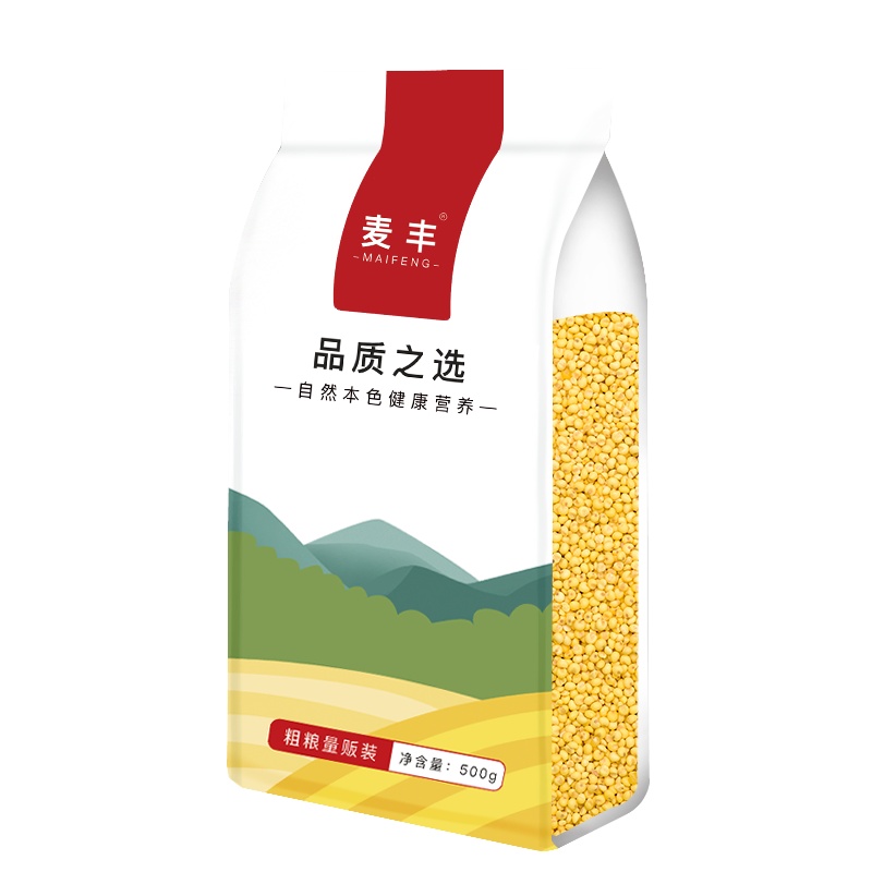 麦丰 黄小米500g/袋 五谷杂粮 米面粮油 粗粮 小米 国产食品 真空包装 大米伴侣粥米搭档