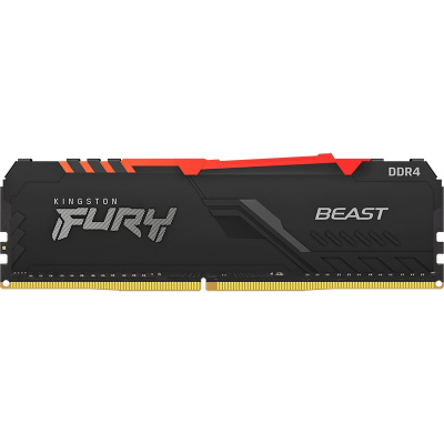 金士顿(Kingston)Fury Beast DDR4 3200 16GB 台式机内存条 RGB灯条 骇客神条
