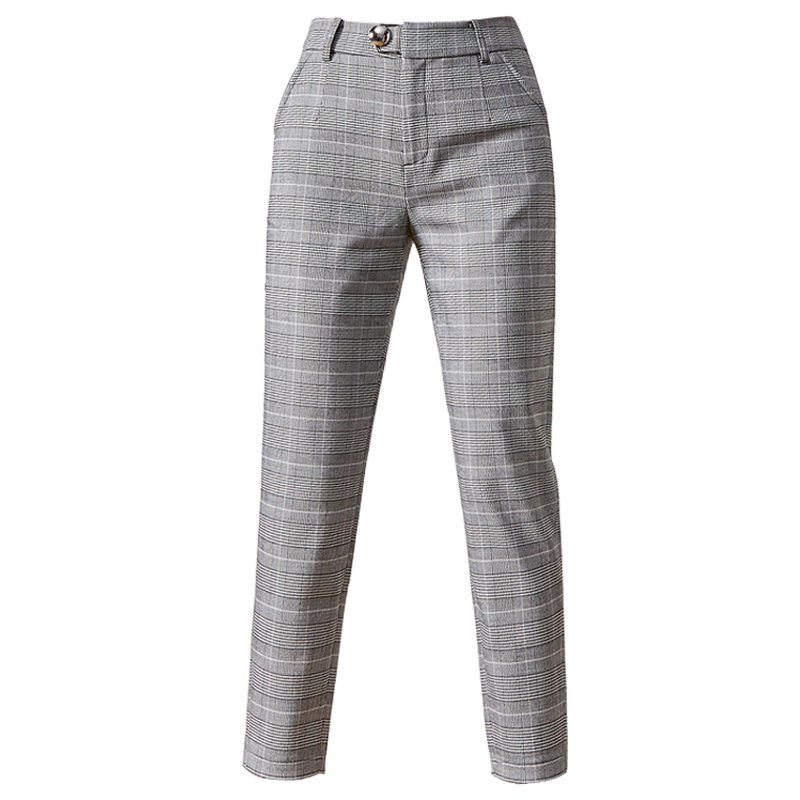 娅丽达2019秋季新款哈伦裤女宽松锥形裤休闲烟管裤九分萝卜裤女U1607