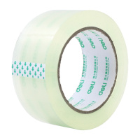 得力(deli)30333普透封箱胶带6卷/筒 60mm*100y透明胶带大卷胶带快递打包宽胶布