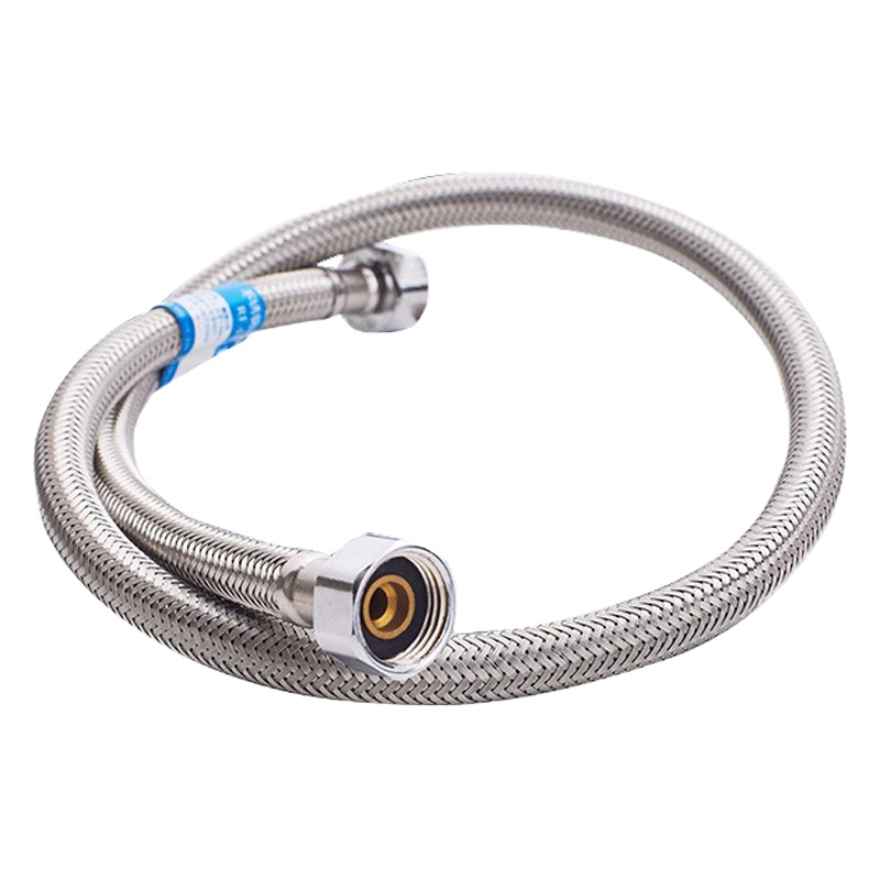 日丰(RIIFO) F管 单根100CM 304不锈钢金属编织软管4分 双头高压防爆冷热进水管 [双头软管马桶使用]