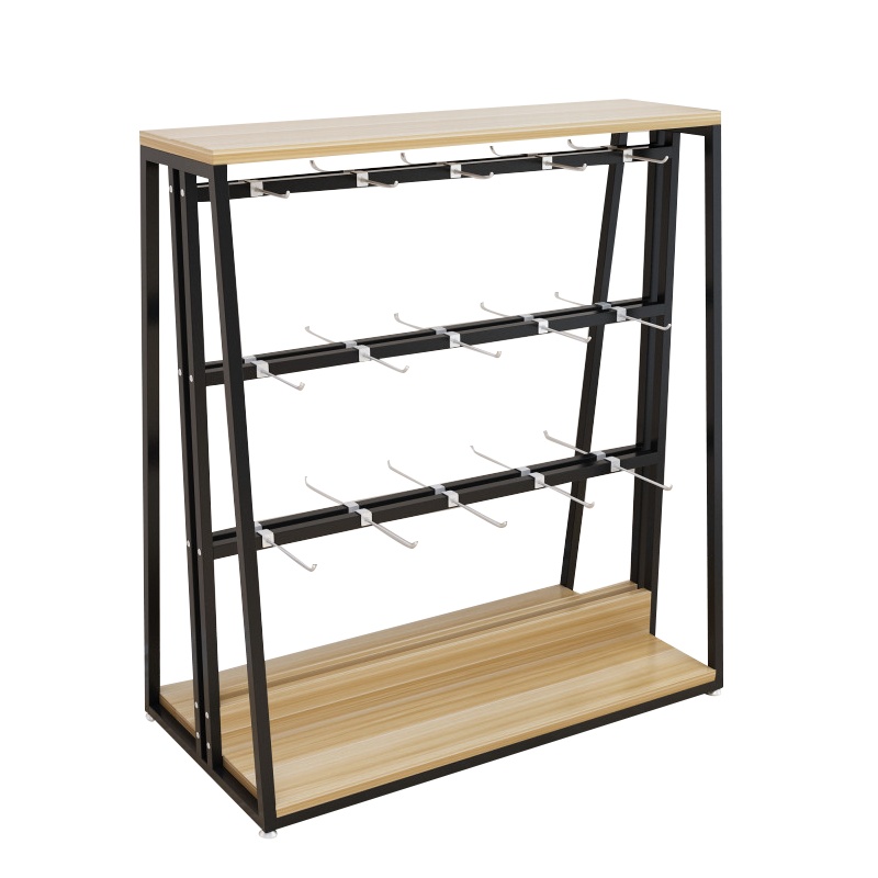 [藏书阁]展示柜陈列柜饰品展柜精品货架仓储家用柜台钢木展示架陈列架带挂钩