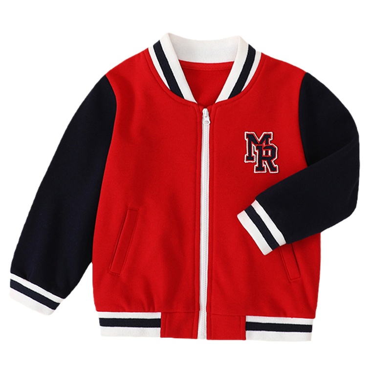 猫人[经典配色棒球衫]秋季儿童外套衣服男童外套