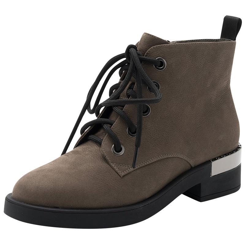 星期六(ST&SAT)牛皮革圆头中跟粗跟时尚短靴女SS84116043