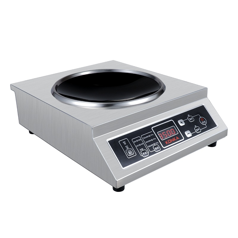 康佳(KONKA)KE-3508 家用电磁炉商用凹面不锈钢按键式多功能3500W大功率预约定时