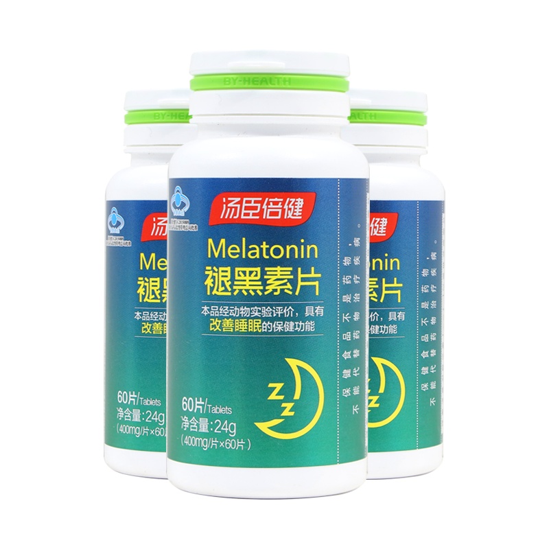 汤臣倍健褪黑素片60片中老年改善睡眠