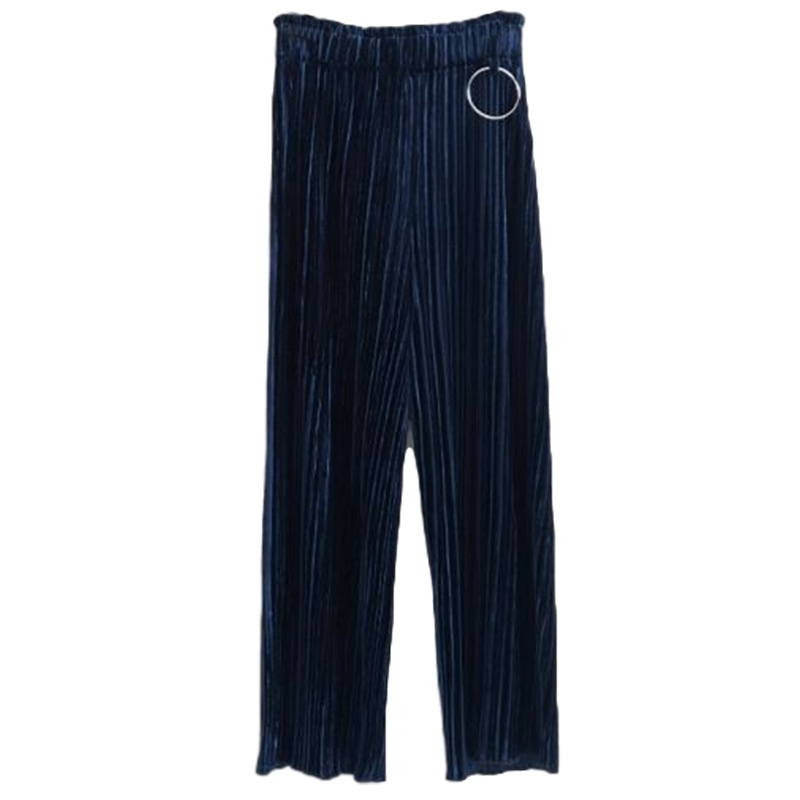 【福利款】拉夏贝尔Candie's秋新款显瘦坠感阔腿裤女直筒裤休闲裤子30071132