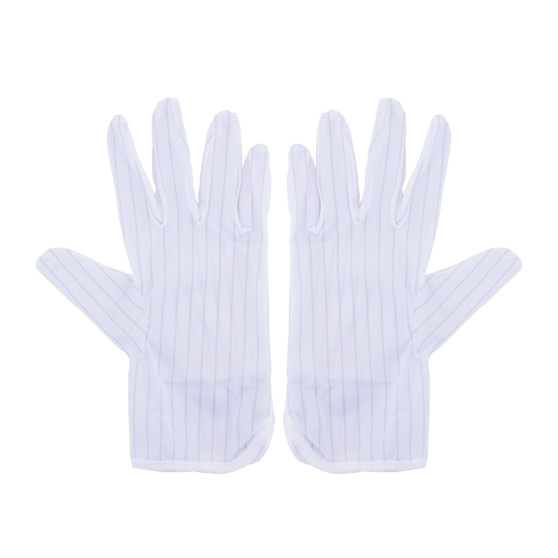 卓顺杰 电子作业条纹手套 防尘手套 工作手套 无尘手套 12付装(升级款)劳保手套