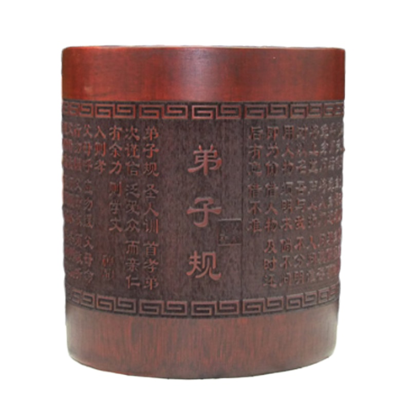 企购优品 竹雕笔筒创意笔筒