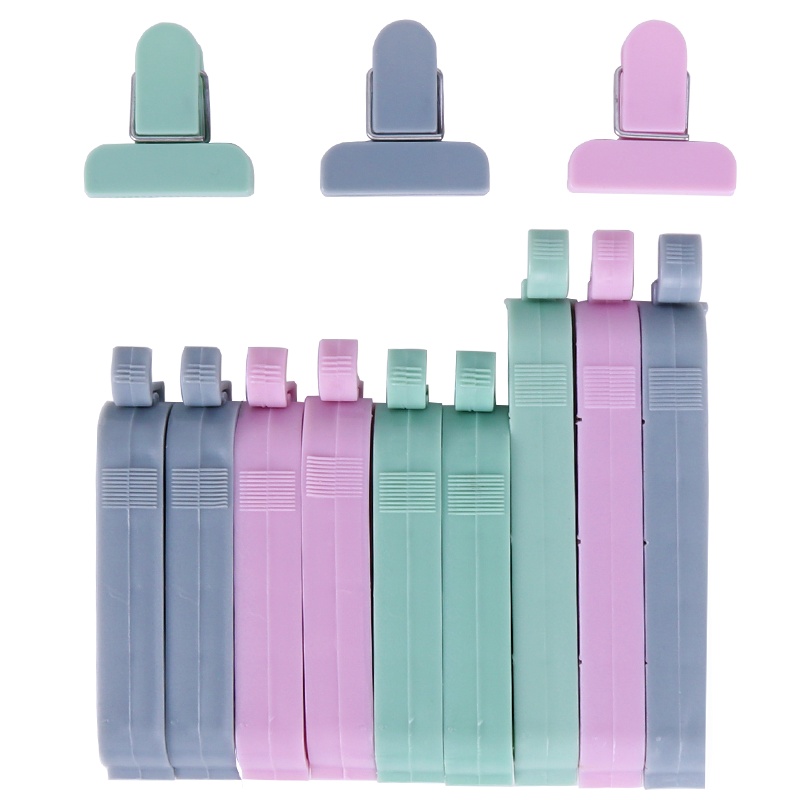 拜杰（Baijie）12个装封口夹食品夹子密封袋子零食封袋夹 塑料袋夹食物封口茶叶夹 颜色随机封口器