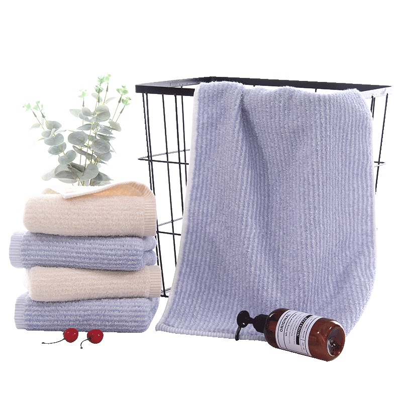 图强 2条装超柔纯棉毛巾 成人情侣男女儿童柔软吸水家用洗脸面巾