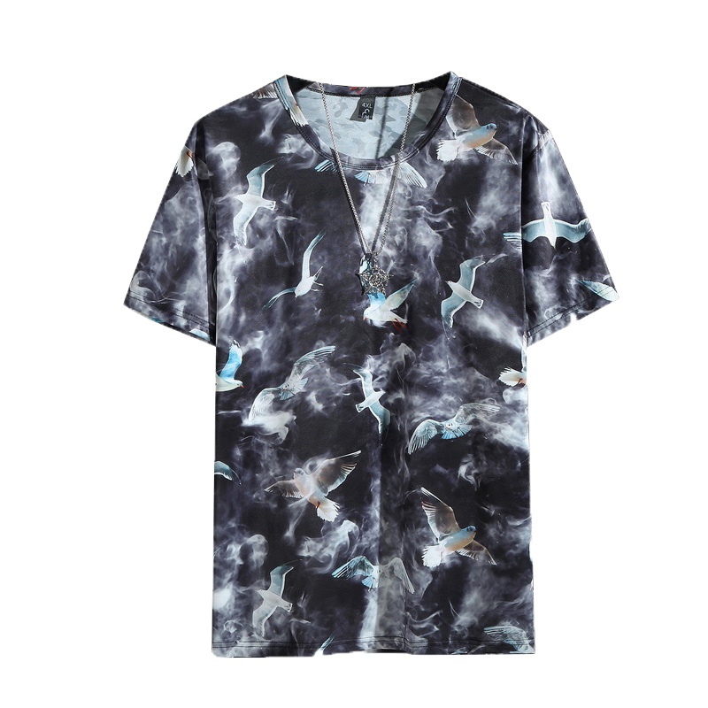 PMMP男士冰丝透气帅气短袖加肥加大肥佬半袖男装夏款短袖T桖