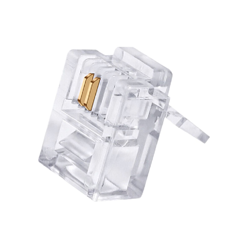 卓辰ZC-RJ11两芯电话水晶头 100颗/盒