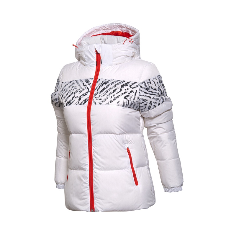 [自营]李宁(LI-NING) 16冬季女 羽绒服LINING 冬季保暖舒适修身短款运动羽绒服 AYML012