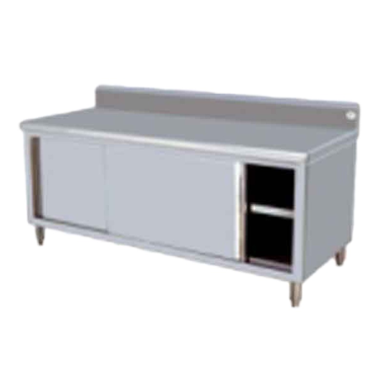 企购优品 虹业单通打荷台柜（带靠背）1500*700*950mm（台 面：δ1.2mm不锈钢板 ）